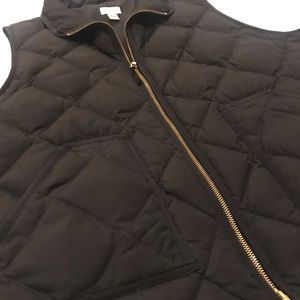 Black J. Crew down vest